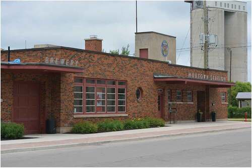Figure 2. The Mudtown Station Brewery transformed a former Canadian Pacific Railway train station in Owen Sound, Ontario. The conceptual fit between craft beer and heritage designated sites is well documented in the craft beer literature. Photograph taken by authors.