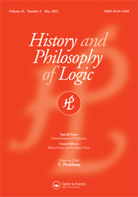 Cover image for History and Philosophy of Logic, Volume 44, Issue 2, 2023