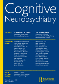 Cover image for Cognitive Neuropsychiatry, Volume 27, Issue 6, 2022