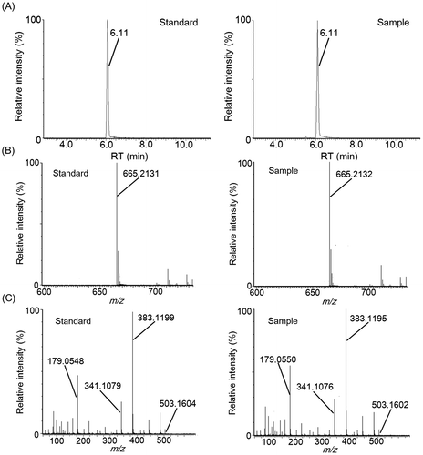 Fig. 9. Identification of stachyose by LC–MS/MS analysis.