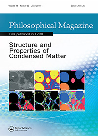 Cover image for Philosophical Magazine, Volume 99, Issue 12, 2019