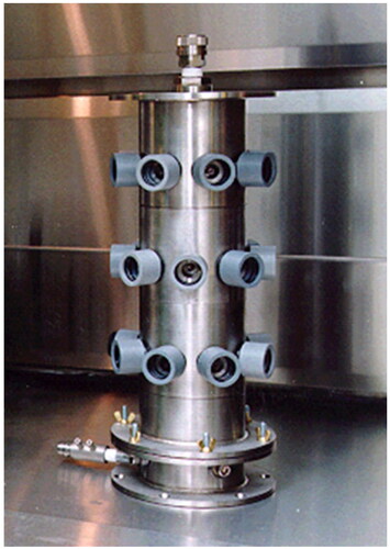 Figure 4. Three-tier 24-port nose-only exposure carousel.