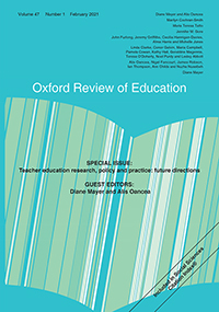 Cover image for Oxford Review of Education, Volume 47, Issue 1, 2021