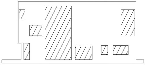 Figure 4. The schematic diagram of the relative area of windows of detached houses.