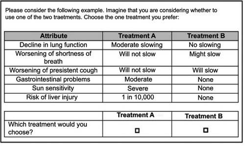 Figure 1 Sample discrete choice task.