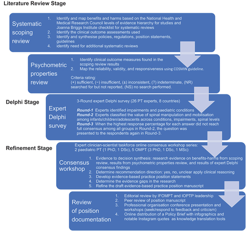 Figure 1. Stages of the guideline development process to formulate the position statements.