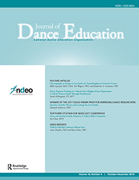 Cover image for Journal of Dance Education, Volume 18, Issue 4, 2018