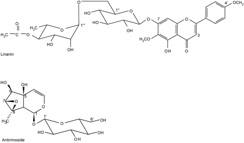 Figure 1.  Isolated compounds from Linaria aucheri.