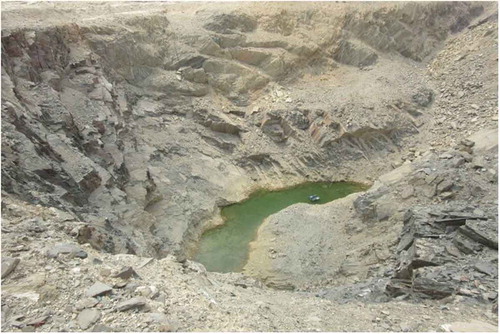 Figure 3. Otuani copper mining pit (by Marcia Fargnoli).