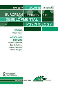 Cover image for European Journal of Developmental Psychology, Volume 16, Issue 3, 2019