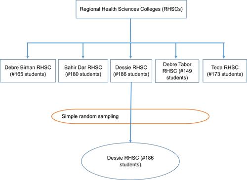 Figure 1 Schematic diagram for assessing the status of academic achievements and its influencing factors among HESs of DHSC, ANRS, Ethiopia.