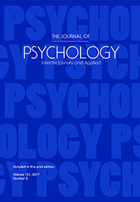 Cover image for The Journal of Psychology, Volume 151, Issue 6, 2017