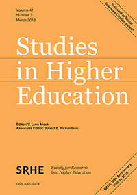 Cover image for Studies in Higher Education, Volume 41, Issue 3, 2016