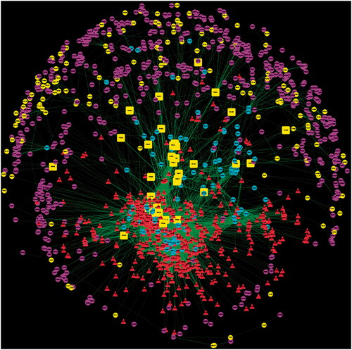 Figure 1. Component-target-disease interaction network of LHQW against inflammation.
