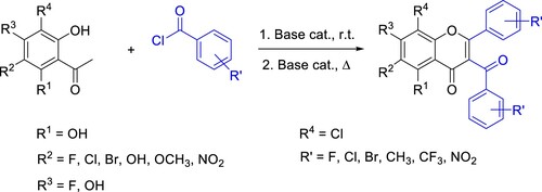 Scheme 1. Sequential ‘one-pot’ synthesis of 3-aroylflavones via Baker–Venkataraman rearrangement.