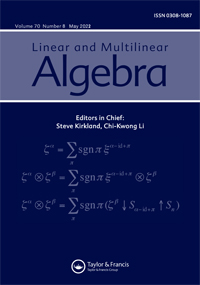 Cover image for Linear and Multilinear Algebra, Volume 70, Issue 8, 2022