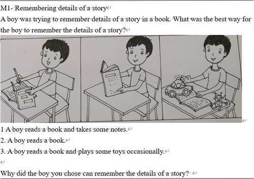 Figure 1. Example of task in MCK test.