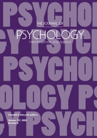 Cover image for The Journal of Psychology, Volume 157, Issue 8, 2023