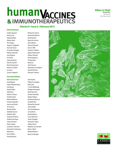 Figure 2. Human Vaccines & Immunotherapeutics 2013; 9(2).