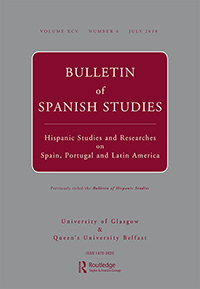 Cover image for Bulletin of Spanish Studies, Volume 95, Issue 6, 2018