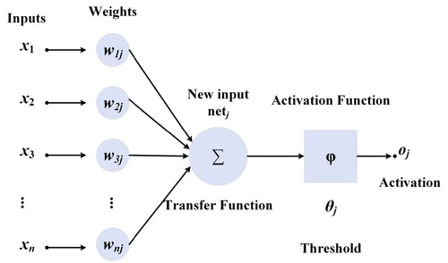 Figure 4. Neuronal structure diagram of the perceptual machine.