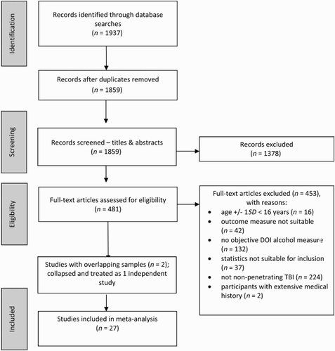 Figure 1. Flowchart showing the study selection process, based on PRISMA guidelines (Moher et al., Citation2009).