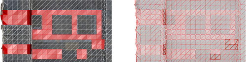 Figure 18. Comparison between SIPs detected via manual (a) and automatic (b) annotations, respectively.