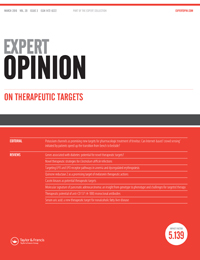 Cover image for Expert Opinion on Therapeutic Targets, Volume 20, Issue 3, 2016