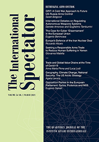 Cover image for The International Spectator, Volume 56, Issue 1, 2021
