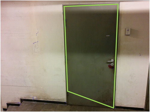 Figure 9. Example of a partially detected door.