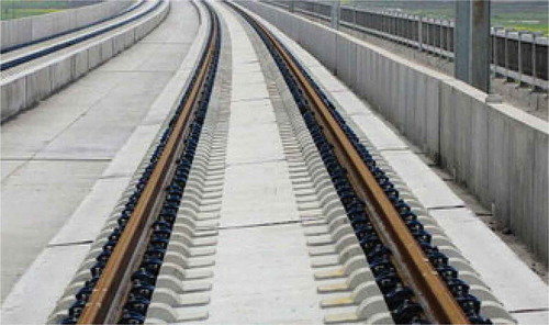 Figure 2. The CRTS-I double-block non-ballasted track on the Wuhan–Guangzhou high-speed railway.