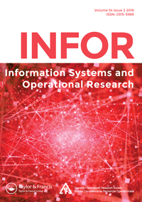 Cover image for INFOR: Information Systems and Operational Research, Volume 54, Issue 2, 2016
