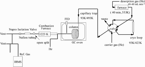 Fig. 3 Instrumental setup for IRMS analysis of ambient VOCs.