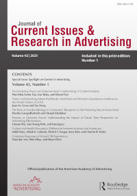 Cover image for Journal of Current Issues & Research in Advertising, Volume 42, Issue 1, 2021