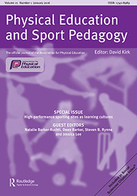 Cover image for Physical Education and Sport Pedagogy, Volume 21, Issue 1, 2016