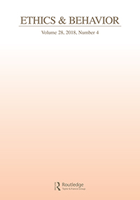 Cover image for Ethics & Behavior, Volume 28, Issue 4, 2018