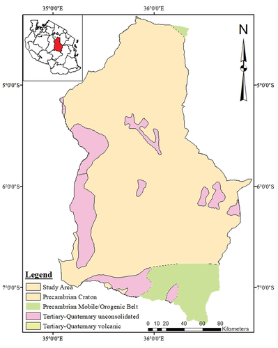 Figure 3. Geological setting of the study area.