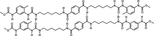 Figure 6. Schematic diagram of the hydrogen bonding interaction in 6T6 HS.