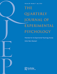 Cover image for The Quarterly Journal of Experimental Psychology, Volume 69, Issue 7, 2016
