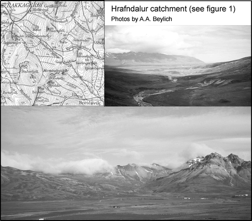 Figure 2 The Hrafndalur catchment in eastern Iceland.