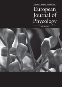 Cover image for European Journal of Phycology, Volume 51, Issue 4, 2016