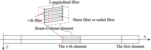 Figure 4. Fiber beam -column model.