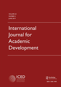 Cover image for International Journal for Academic Development, Volume 24, Issue 2, 2019