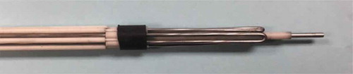 Fig. 10. High-powered heater rod with thermocouple sheath.