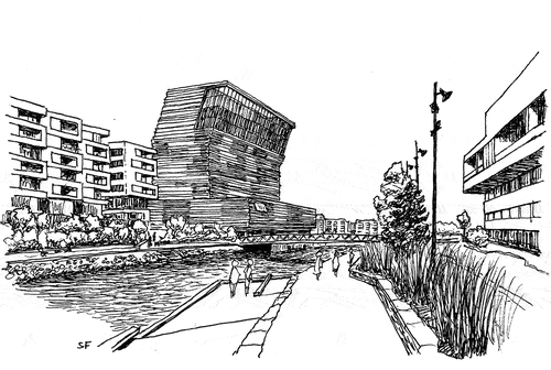 Figure 10. The finished Munch Museum, drawing by Svein Foss.