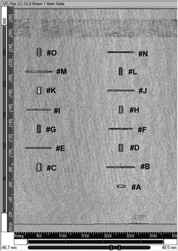 Figure 9. The experimental result showing C-Scan image from 0° degree transducer signal.