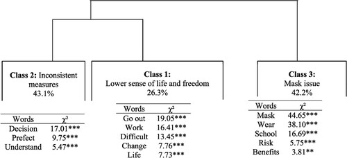 Figure 2. Hierarchical clustering dendrogram of representations of health measures.