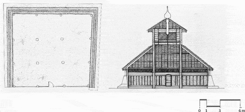 Figure 6. Floor plan and section of Asal Penampaan mosque.