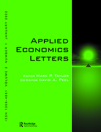 Cover image for Applied Economics Letters, Volume 29, Issue 1, 2022
