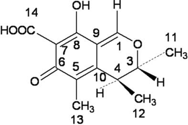Figure 1.  The molecular structure of CIT.
